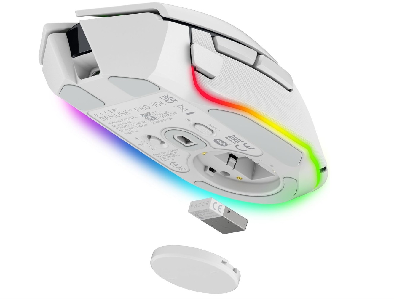 RAZER Basilisk V3 Pro 35K Blanc infinytech Réunion 03