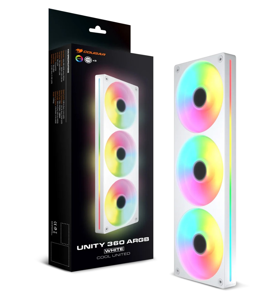 COUGAR Unity RGB 360mm Blanc infinytech Réunion 03