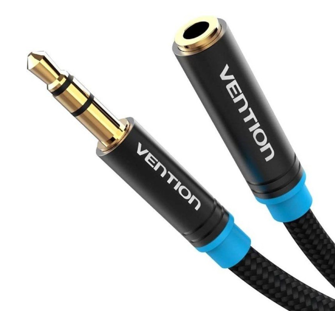VENTION Câble Jack 3.5mm Mâle vers Femelle 1.5m Noir infinytech Réunion 01