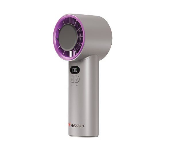 Ventilateur à main sur batterie Verbatim Cool'n'Go Ice Touch Gris Violet Infinytech 974