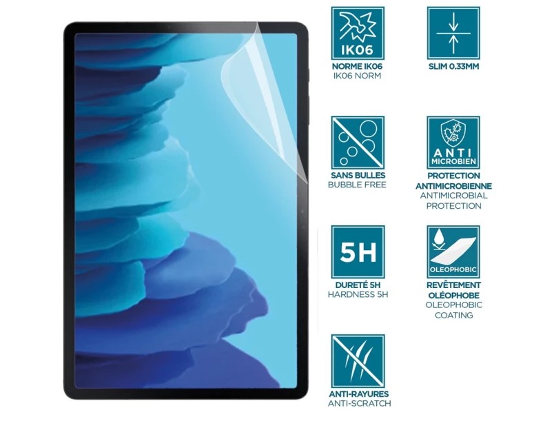 Film de protection décran Mobilis pour Galaxy Tab A9+ Transparent Infinytech