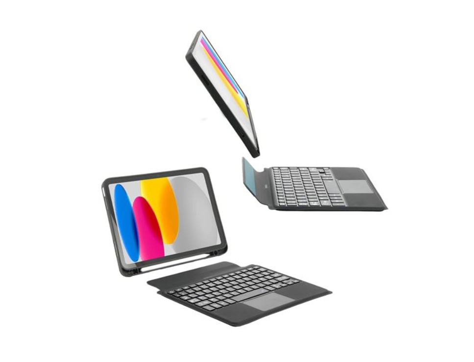 MOBILIS Coque de protection Folio C2 Noir pour iPad 10ème génération avec Clavier Bluetooth Touchpad infinytech Réunion 03