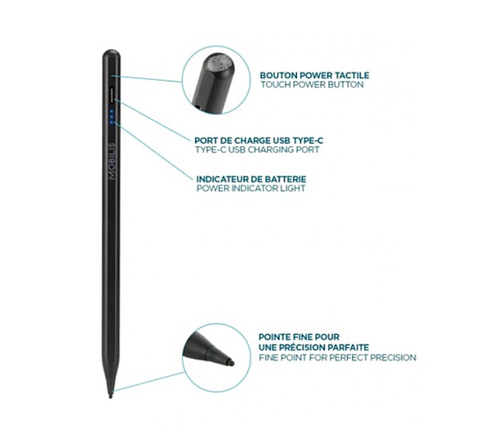 Mobilis UNIVERSAL ACTIVE STYLUS Noir infinytech Réunion 03
