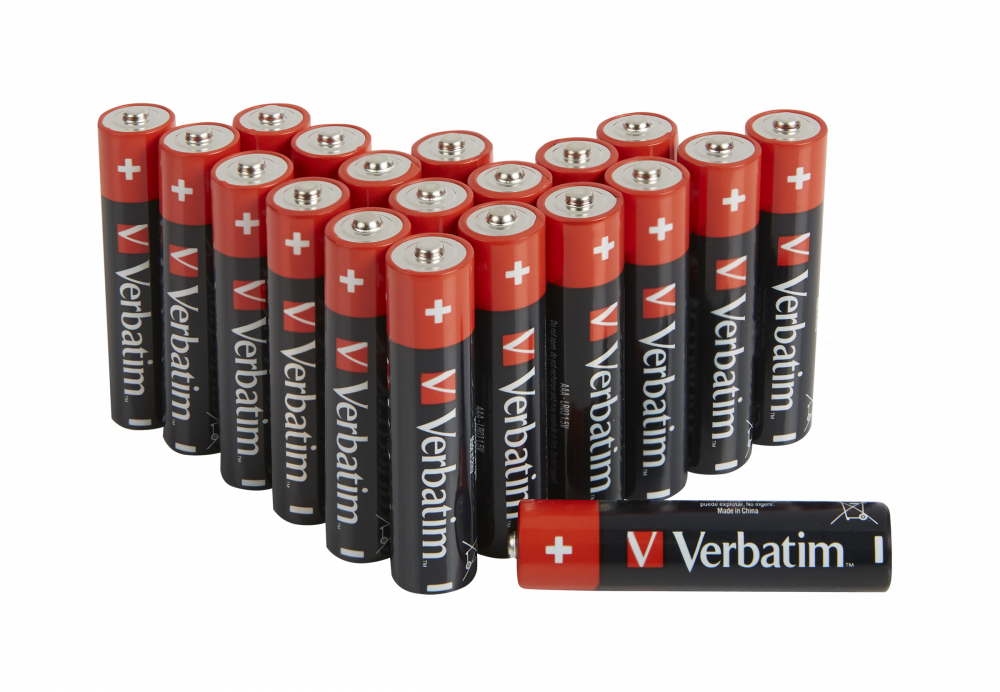 Pack 20 piles VERBATIM Piles alcalines AAA infinytech Réunion 01