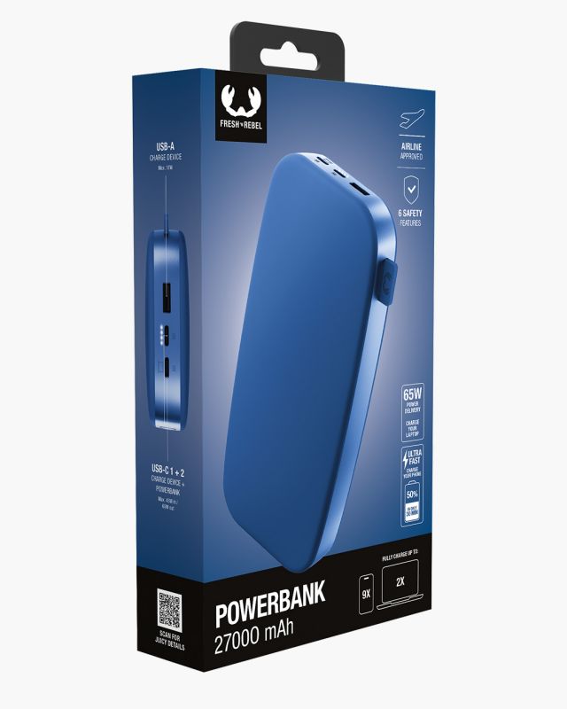 FRESH n REBEL Powerbank 27000mAh Bleu infinytech Réunion 05