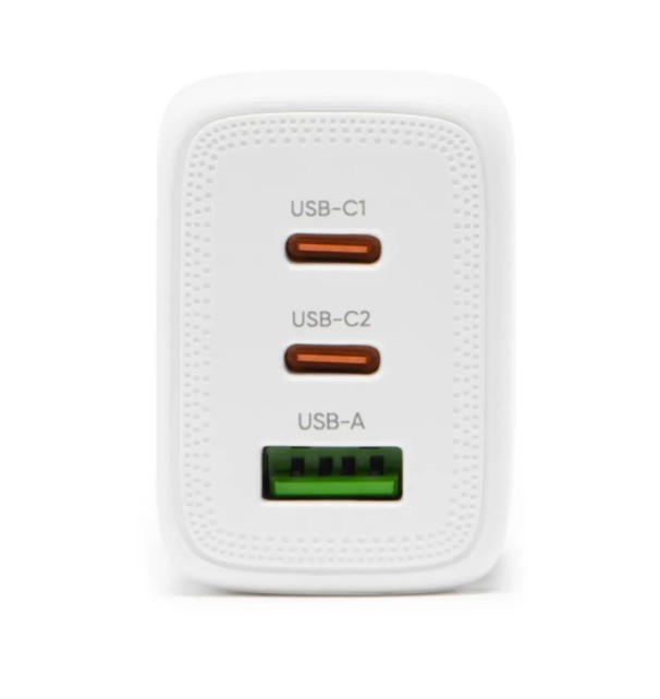 BLUESTORK Chargeur 65W USB-C et USB-A avec câble USB-C Blanc infinytech Réunion 03