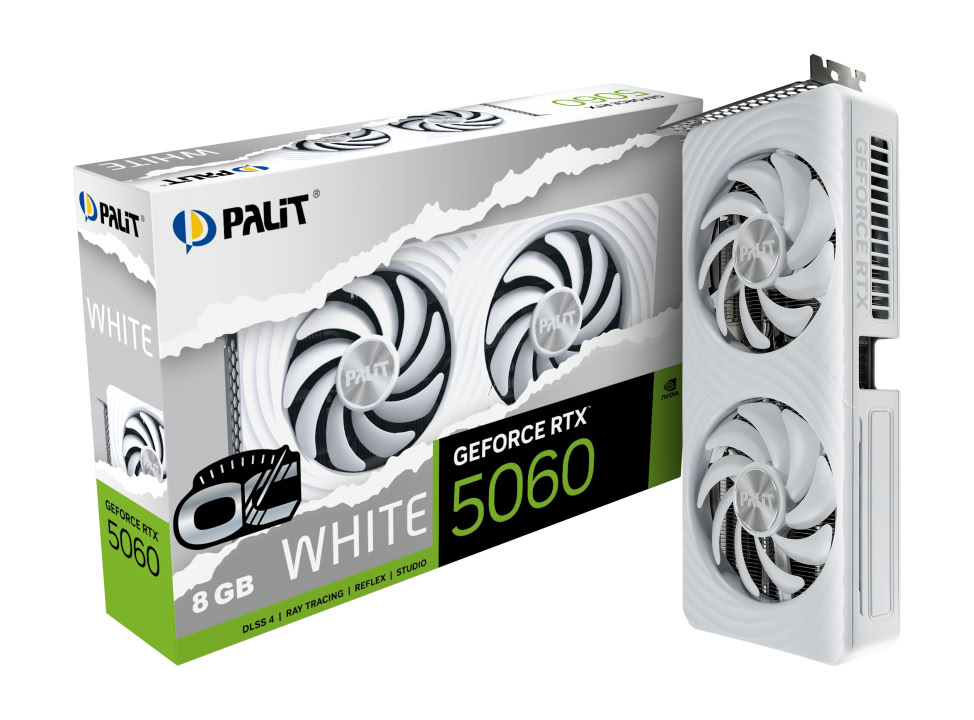 Palit GeForce RTX 5060 White OC infinytech Réunion 01