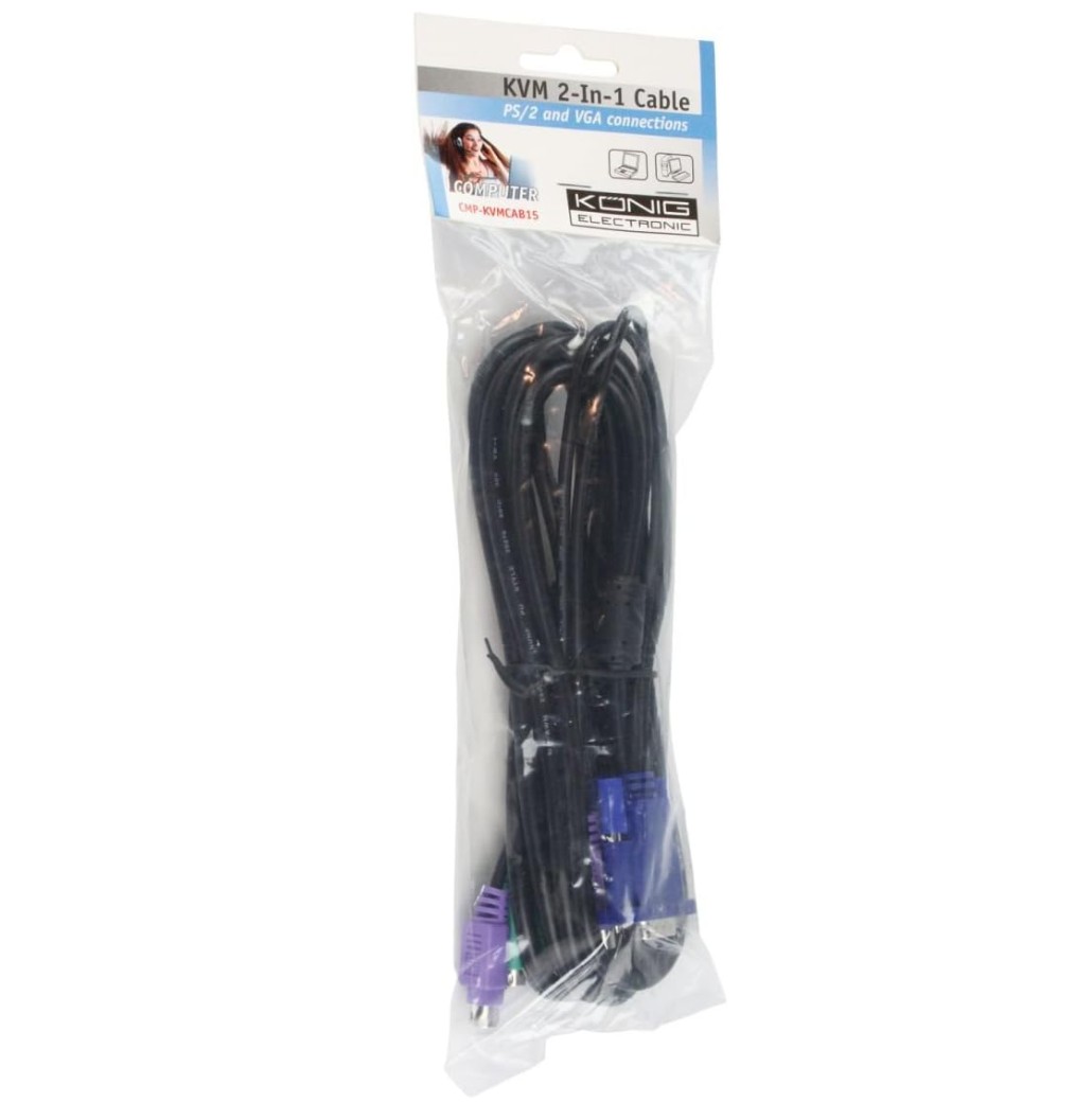 Câble KVM VGA 3m avec PS2 infinytech Réunion 02