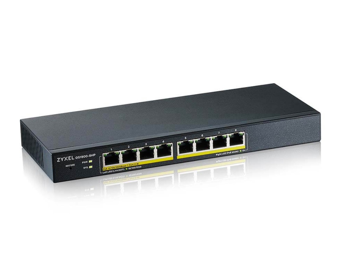 Zyxel GS1900-HP 10 ports dont 8x PoE infinytech Réunion 02
