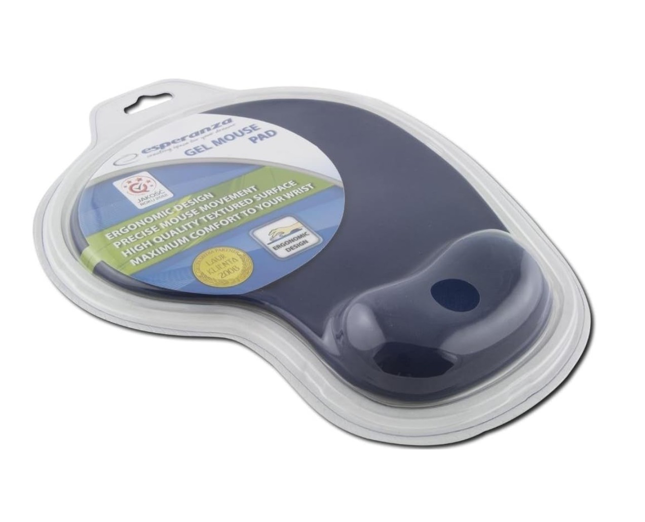 ESPERANZA Tapis de souris repose poignet en gel Bleu infinytech Réunion 01