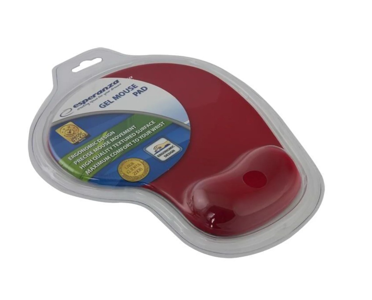 ESPERANZA Tapis de souris repose poignet en gel Rouge infinytech Réunion 01