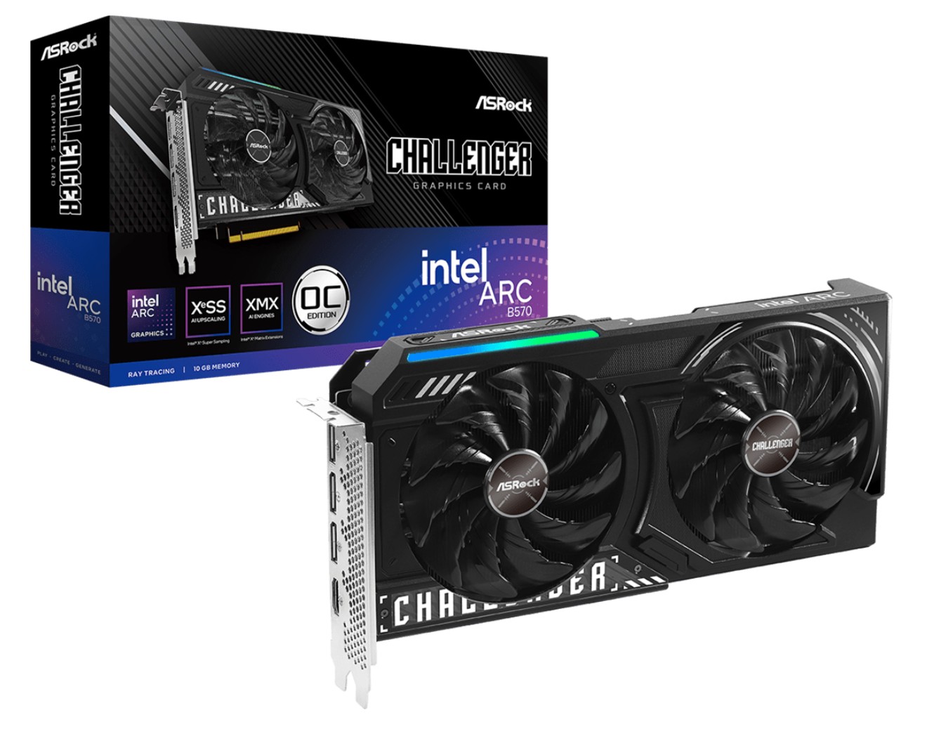 ASRock Intel Arc B570 Challenger OC 10Go infinytech Réunion 01