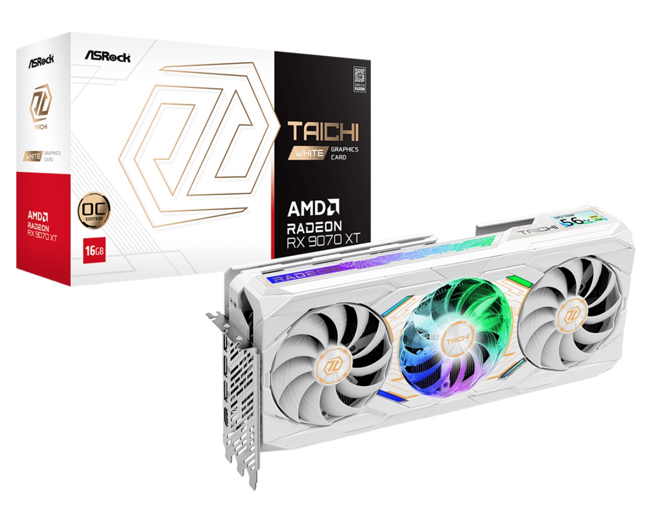 ASRock Radeon RX 9070 XT Taichi OC 16Go Blanc infinytech Réunion 01