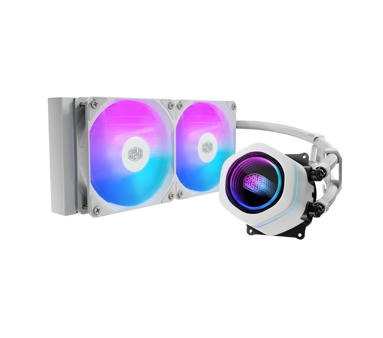 COOLER MASTER MasterLiquid Core Nex 240 RGB Blanc infinytech Réunion 01