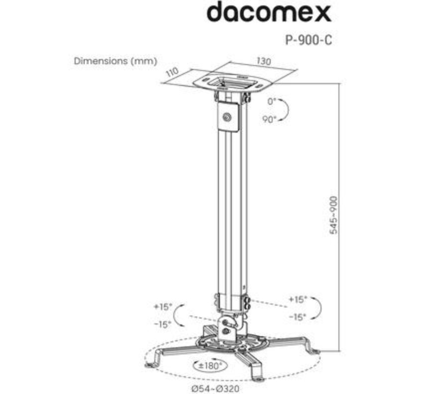 Support Plafond DACOMEX P-900-C infinytech Réunion 02
