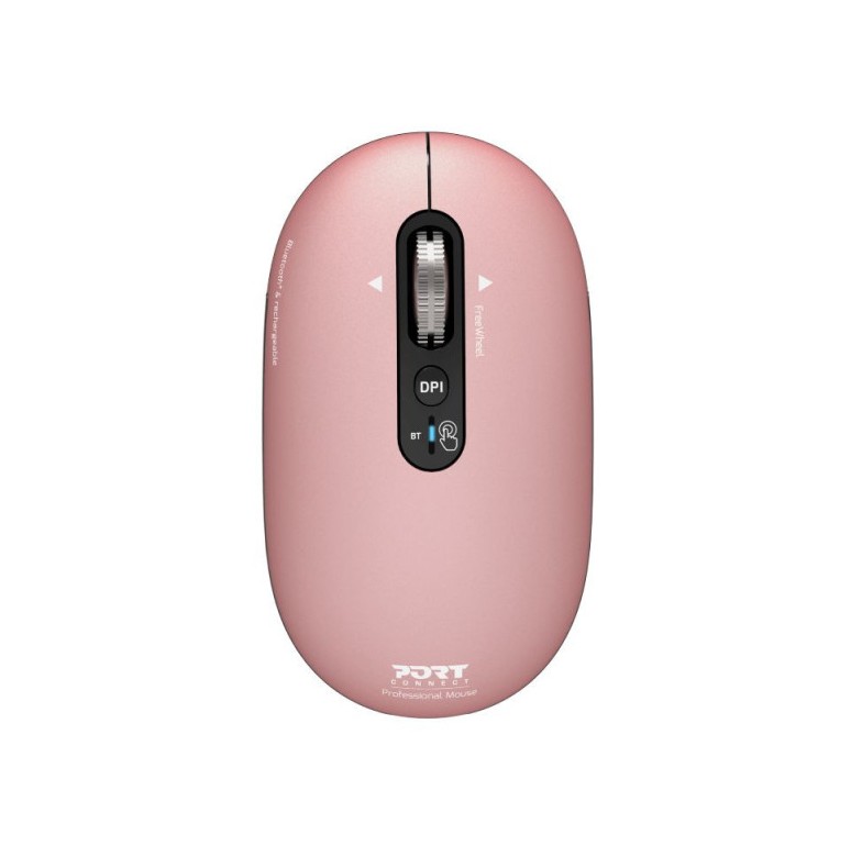 Souris PORT DESIGNS sans fil et Bluetooth rechargeable PURE MAC Rose infinytech Réunion 01