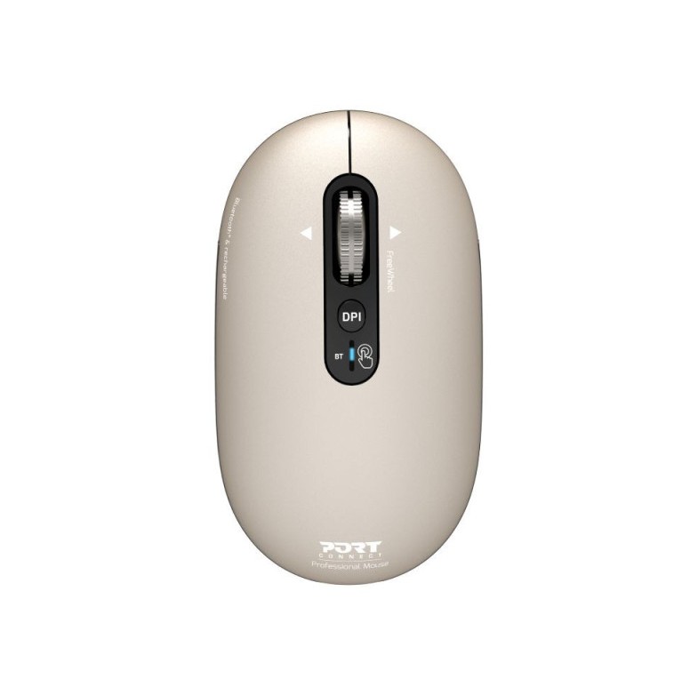 Souris PORT DESIGNS sans fil et Bluetooth rechargeable PURE MAC Beige infinytech Réunion 01