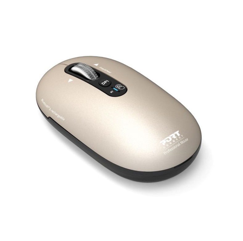 Souris PORT DESIGNS sans fil et Bluetooth rechargeable PURE MAC Beige infinytech Réunion 02