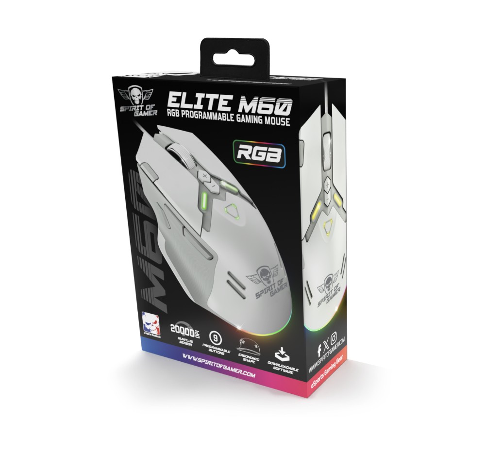 SPIRIT of GAMER Elite M60 Blanc infinytech Réunion 04