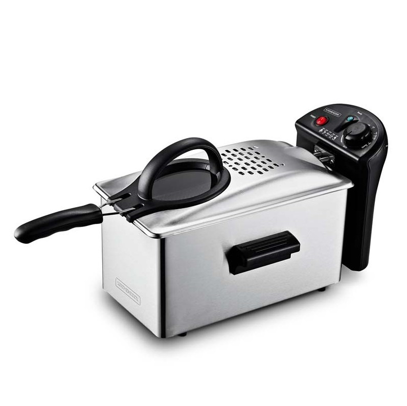 FRITEUSE SEMI-PRO INOX 3L 2100W AVEC VITRE KFRY INOX KITCHENCOOK infinytech Réunion 01