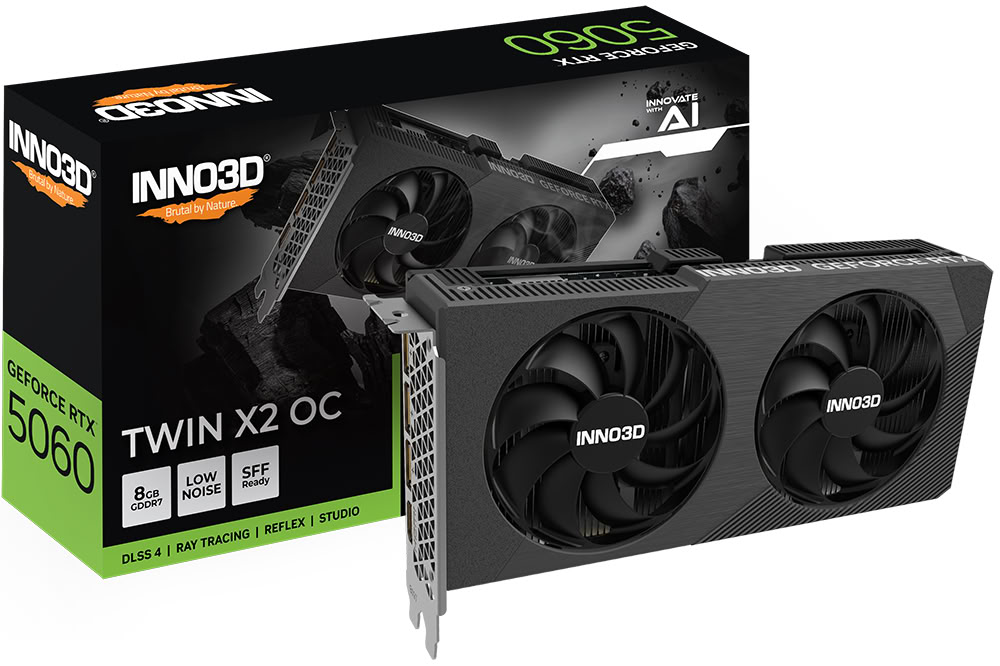 INNO3D GeForce RTX 5060 8GB TWIN X2 OC V2 infinytech Réunion 01