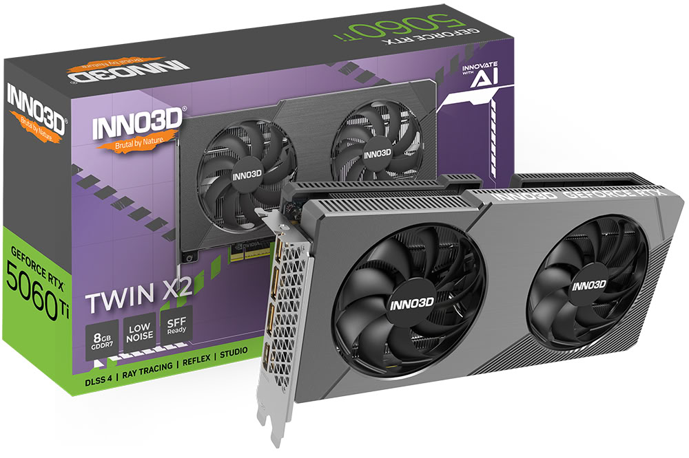 INNO3D GeForce RTX 5060 Ti 8 Go TWIN X2 V2 infinytech Réunion 01