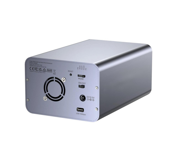 Boîtier externe USB-C 10Gbps RAID 2 baies pour disque SATA 3,5 HDD 2,5 SSD infinytech Réunion 03