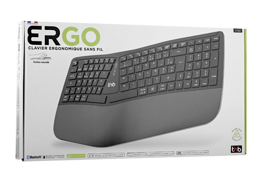 TNB Ergo Clavier KBWERGO Noir infinytech Réunion 04