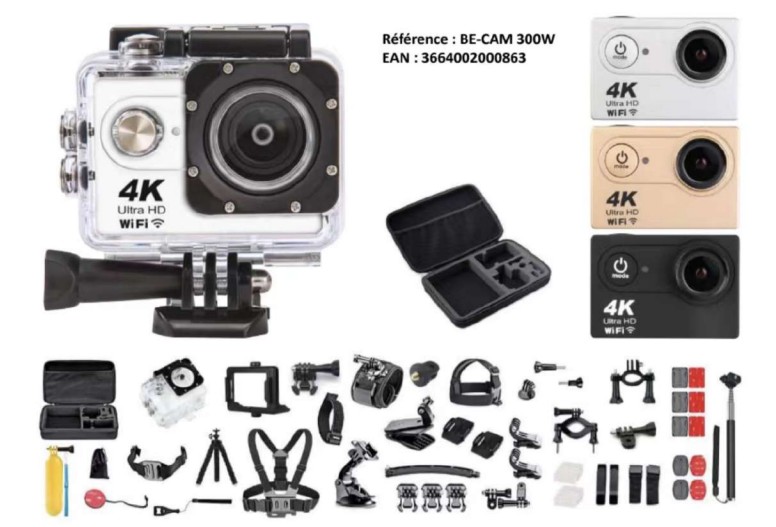 Caméra sport Ultra HD BE-CAM 300W infinytech Réunion 01