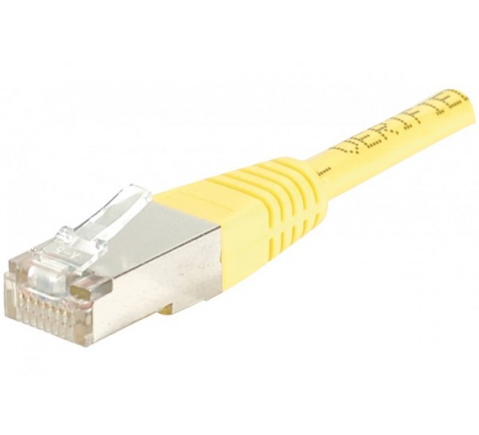 Matériels informatique câble réseau Ethernet RJ45 Blindé 50 cm Jaune infinytech Réunion