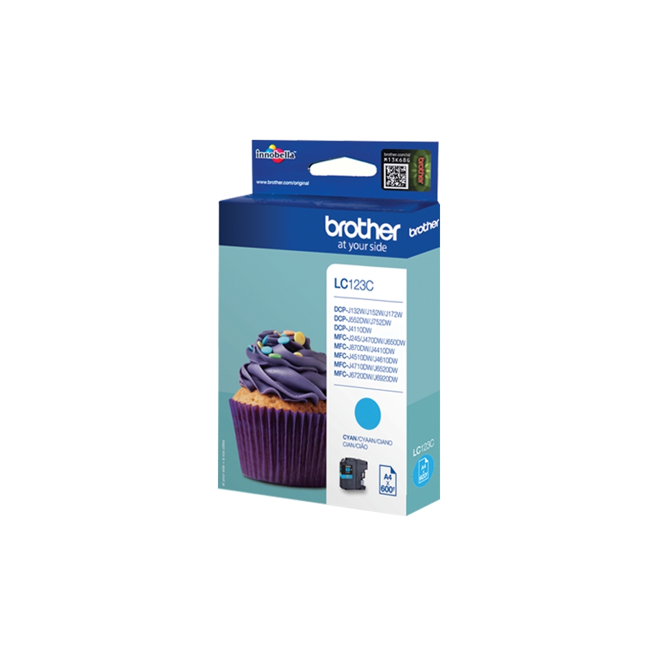 Consommables informatique cartouche dencre BROTHER LC123C Cyan infinytech réunion 1