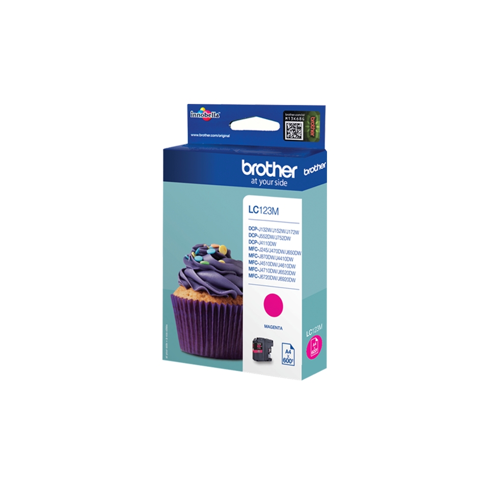 Consommables informatique cartouche dencre BROTHER LC123M Magenta infinytech réunion 1