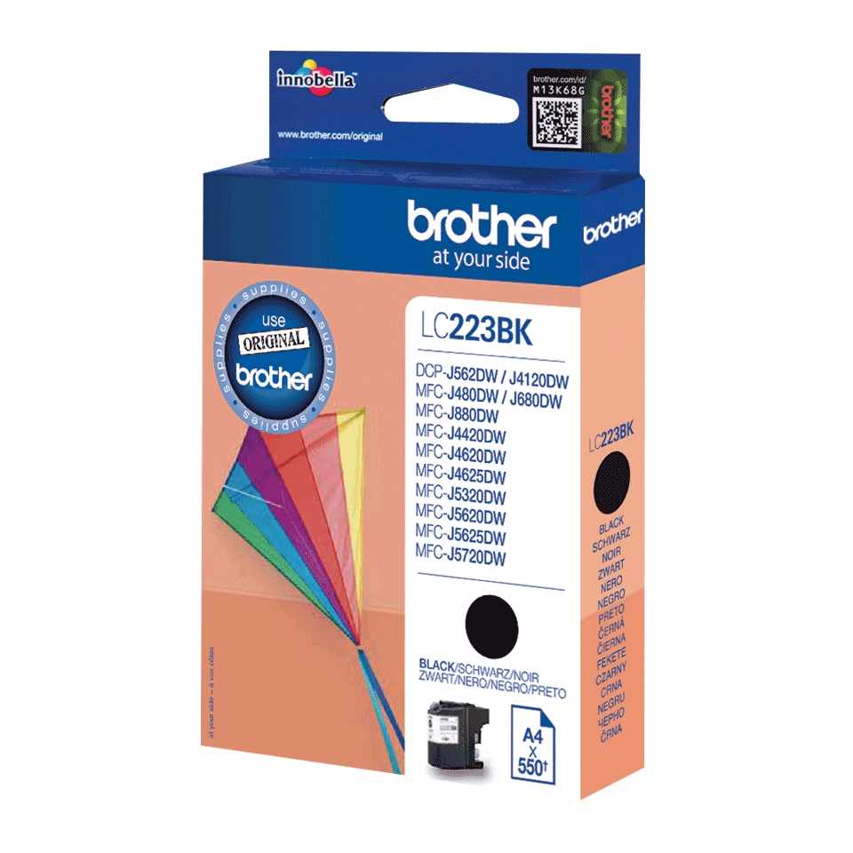 Consommables informatique cartouche dencre BROTHER LC223BK Noir infinytech Réunion 1