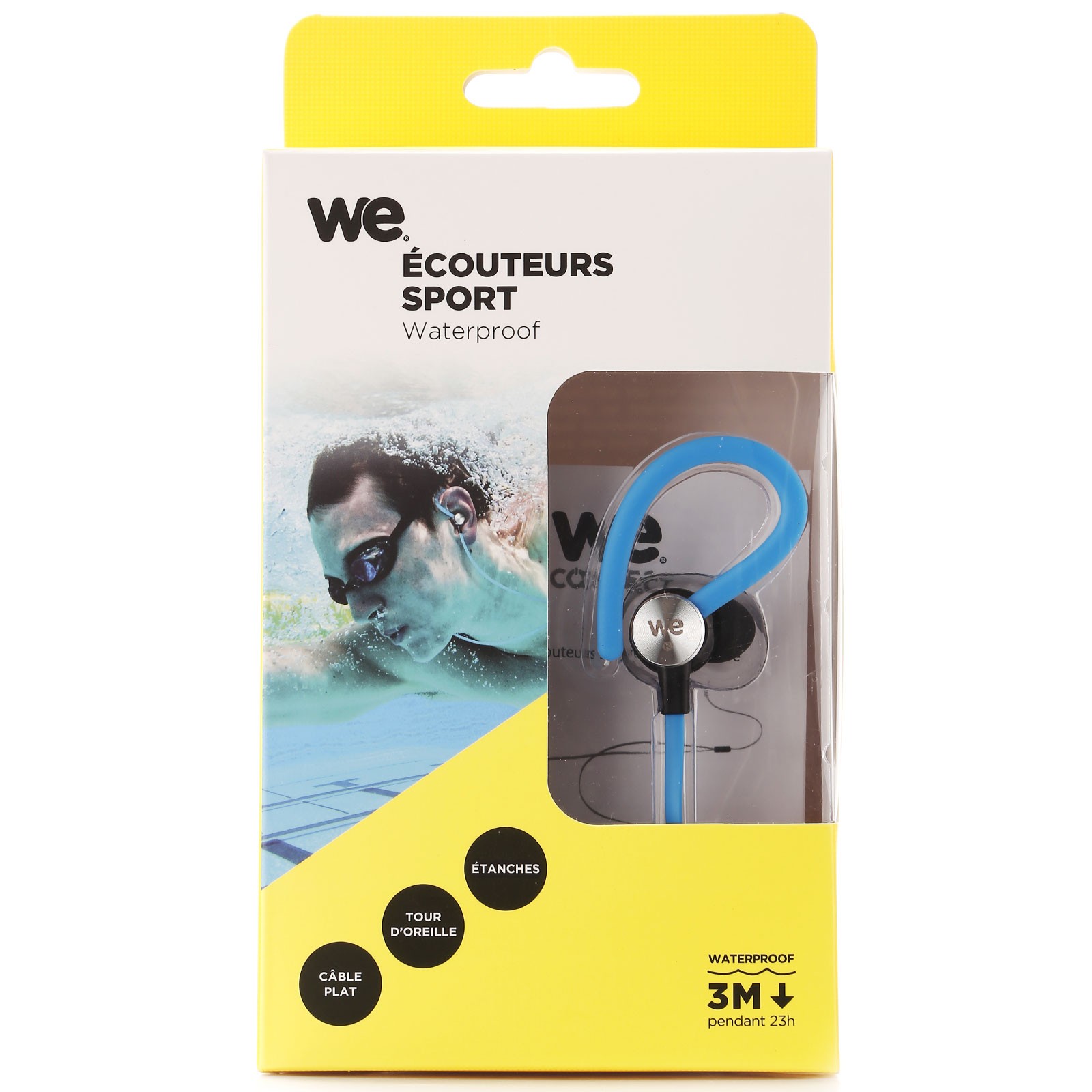Matériels informatique écouteurs sport WE CONNECT Waterproof Bleu infinytech Réunion 4