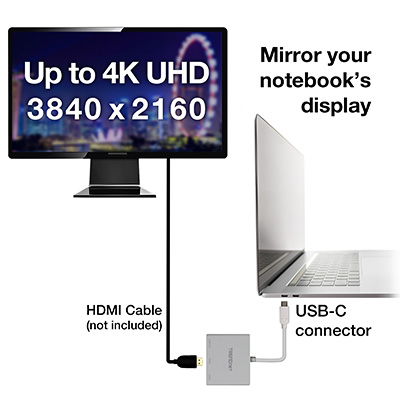 Matériels informatique adaptateur USB-C vers HDMI et USB TRENDNET TUC-HDMI3 infinytech Réunion 4