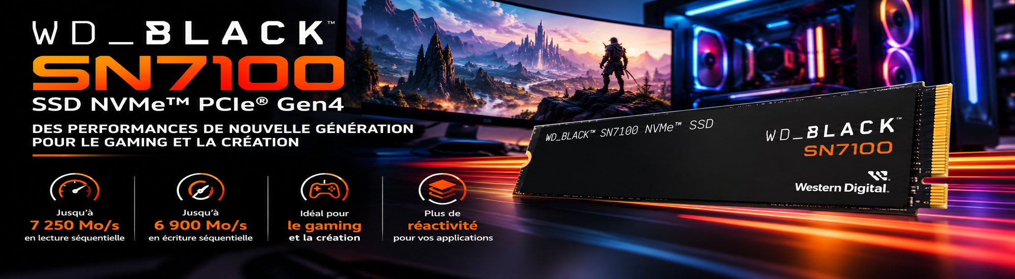 banniere gaming ssd wd black sn7100