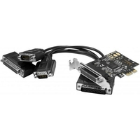 Carte PCI-E 1 port parallèle et 2 ports RS232