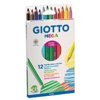 Etui GIOTTO Mega 12 crayons de couleur