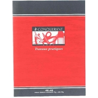 Cahier de travaux pratique CONQUERANT 96 pages 17x22cm Rouge