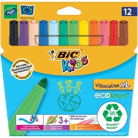 Pochette de 12 feutres BIC Kids Visacolor XL Ecolutions