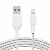 Câble BELKIN Boost Charge Tressé USB vers Lightning 1m Blanc