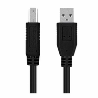 Câble VOLKANO USB Type-A vers Type-B Mâle 1.8m Noir
