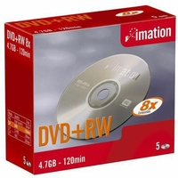 Pack de 5 DVD RW IMATION 4,7GB 8X