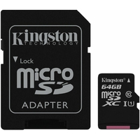 Micro SDXC KINGSTON Canvas Select 64 Go Class 10