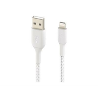 Câble tressé BELKIN Boost Charge USB vers Lightning 2m Blanc