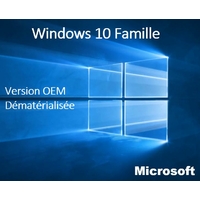 Microsoft Windows 10 Famille 64 Bits OEM (Dém)