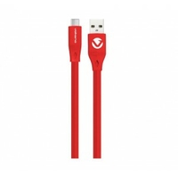 Câble Plat VOLKANO USB-C Mâle Mâle 1,2m Rouge