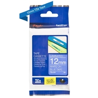 Cassette à ruban BROTHER TZe-535 Blanc sur Bleu 12mm