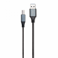Câble RADIOLA USB 2.0 Type A/B Nylon 2m Noir