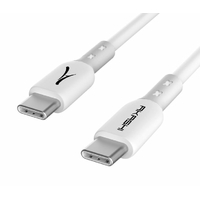 Câble AKASHI USB-C vers USB-C charge rapide 1,5m Blanc